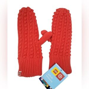 Lego Adult Red Knit Mittens